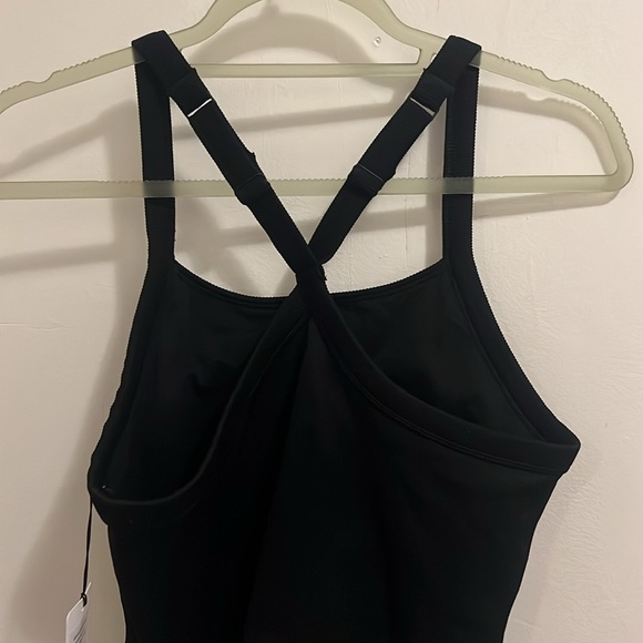 Alo Yoga black seamless ribbed full length bra tank NEW - Picture 4 of 7